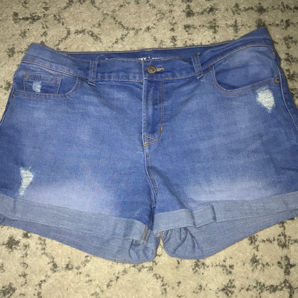 old navy denim boyfriend shorts